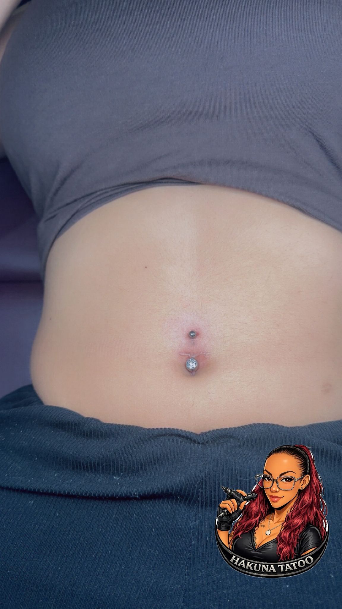 Piercing nombril bijou cristal titane Hakuna Tattoo Arpajon