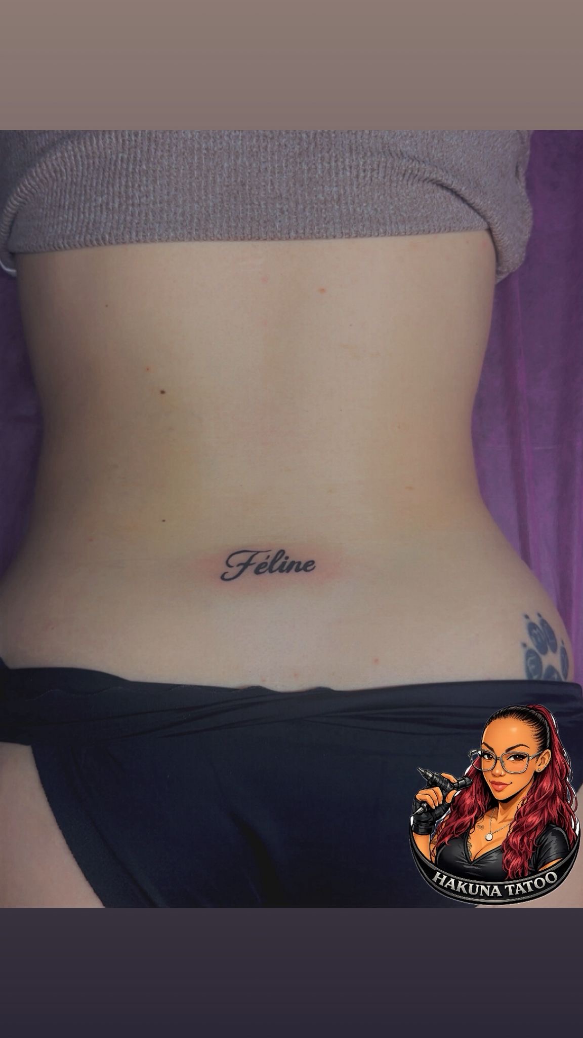 Tatouage prénom script